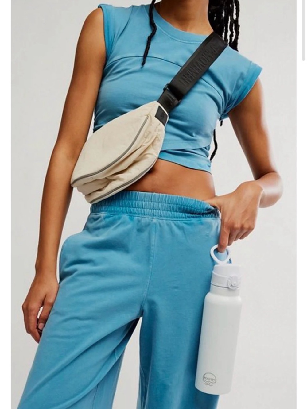 NWT Free People FP Movement Hot Shot Crossover Set Celestial Blue - Picture 6 of 6